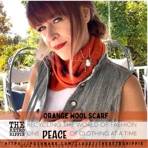 Orange Wool Scarf